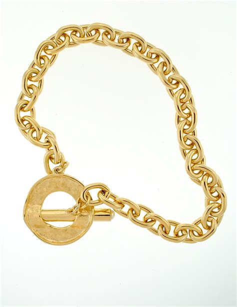 givenchy necklace vintage|vintage Givenchy gold chain necklace.